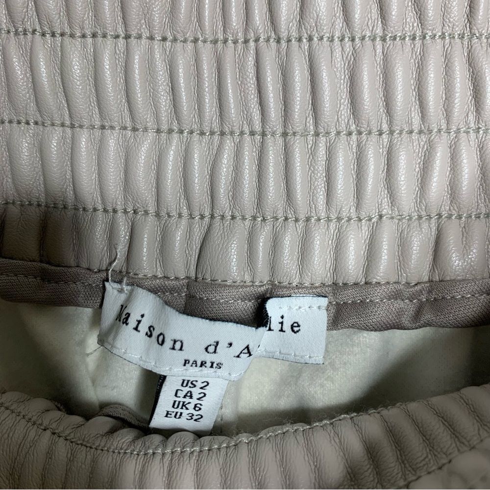 Maison d' Amelie Paris Faux‎ Leather Pull On Pants - Picture 7 of 11